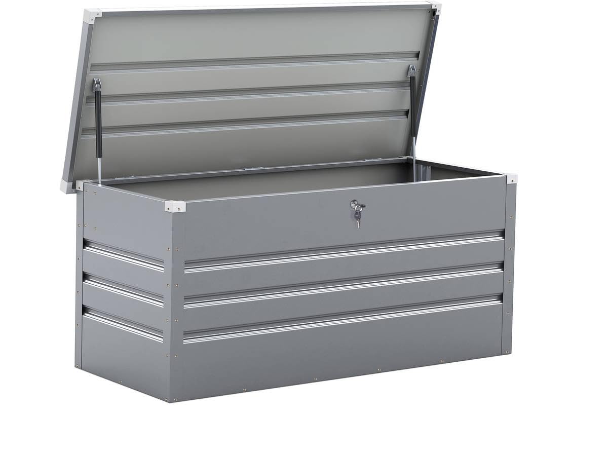 Coffre de Jardin Métal Store 680L - Argent