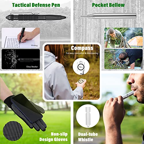 Tomshoo Compact Emergency Survival Kit, First Aid Kit With 142Pcs Professional Survival Gear And Equipment, For Adult Boat Hunting Camping Hiking Outdoor Adventure Earthquake #TOP3