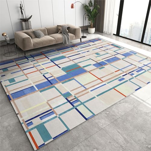 NEYTIIR Alfombra Moderno Geométrico - Diseño Moderno De Salón Pelo Corto - Alfombras Diseño Minimalista - Alfombra De Matrimonio, Dormitorio(Pattern20,160x220cm)