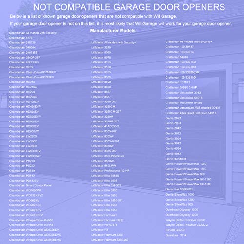 Smart WiFi Garage Door Opener, Wireless & WiFi Remote Smart Phone Controlled, Compatible with Amazon Alexa, Google Assistant, IFTTT, No Hub Required