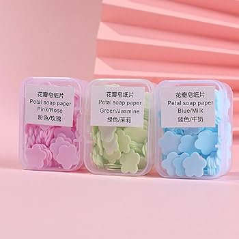 5 Box Travel Soap Sheets Portable Mini Travel Soap Paper Mini Scented Slice Sheets With Storage Box Mini Scented Slice Backpacking Essentials Travel Camping Hiking Outdoor Sports