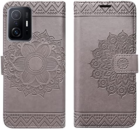 betterfon Mobile Phone Case for Xiaomi 11T / 11T Pro, Case 11T Pro/11T 5G – Flip Case with [Stand Function] [Card Slots] Compatible with Xiaomi 11T / 11T Pro, Grey