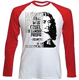 teesquare1st Men's François De La Rochefoucauld L`Amour Propre Red Long Sleeved T-Shirt Size XLarge