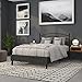 Flash Furniture Woodstock Decorative Black Metal Full Size Open Slat Headboard with Round Posts