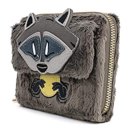 Loungefly x Disney Pocahontas Meeko Faux Fur Cosplay Wallet4