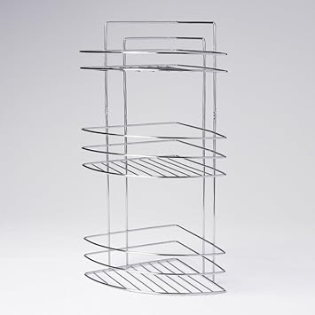 Efe Mark Premium 3 Tiers Corner Shower Rack Stainless Chrome