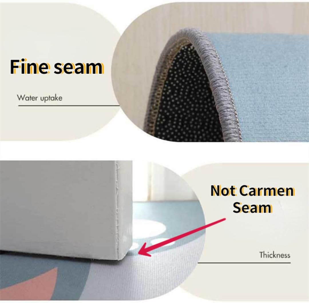 Splicing Short Pile Round Carpets for Living Room Decoration Rugs for Bedroom Decor Thickened Carpet(80x80cm/E-69)