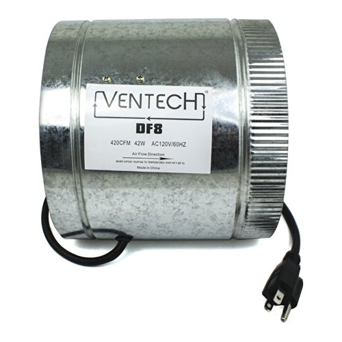 VenTech DF8 8" Duct Fan 400 CFM