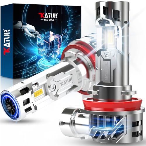 Soluciona la mala visibilidad nocturna con las bombillas LED KATUR H11 H9 H8 para faros en paquete de 2