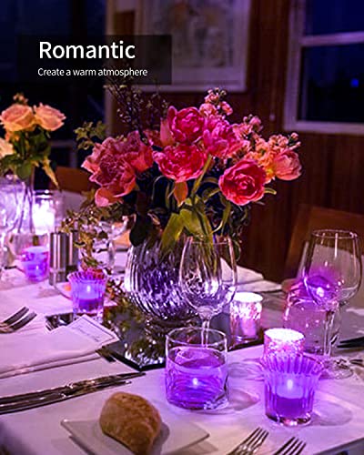 Shymery ZR-001 Submersible Led Light,Purple Waterproof Flameless Candle Tea Lights,Underwater Battery Operated Seasonal Festival Celebration Light thumb #2