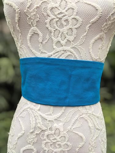 FANFAN Mexican Style Belts Plus Size Colorful Belt Orange Red Cotton Belt for Women Dress Cinco de Mayo Sash Belt E82