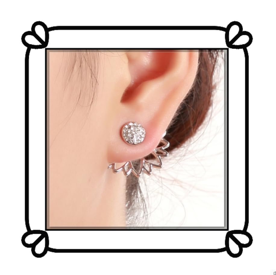 Boucles d'oreilles creuses lotus DIONFEI pour femme, bijou en métal simple et unique