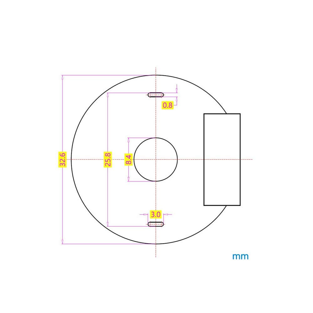 High-Precision Magnetic Hall Encoder with Dual Hall Phase Output 12-Pulse Square Wave for 37-520 Motor 4 Set/Pack