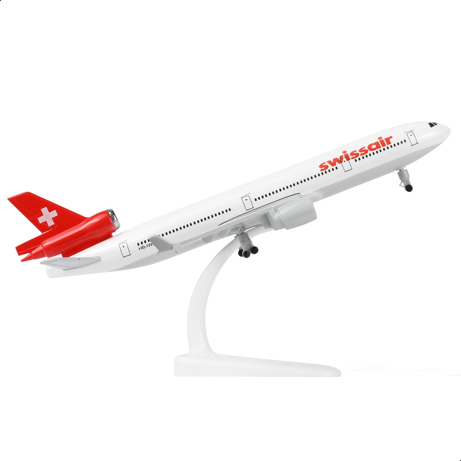 1/300 Svizzera MD-11 Modellino di aeromobili in metallo pressofuso con supporto (8,3 pollici), modello di aereo per adulti, giocattoli aerei, regali o collezioni aeronautiche