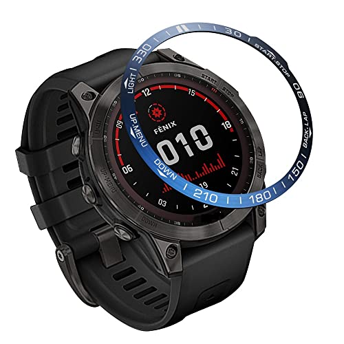 Bague Garmin Fenix 7X acier inoxydable anti-rayures coque