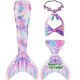 colada morada historia ✅ Juego completo: todo incluido, 1 aleta de sirena, 1 cola de sirena (spandex, poliéster, algodón), 1 bañador y 1 diadema de flores