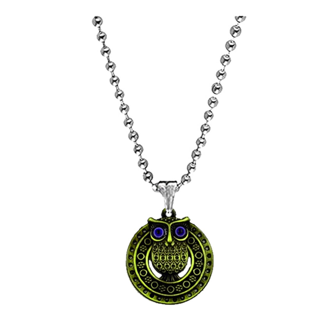 abhiora fashion Evil Eye Lucky Charm Owl Bead Chain Metal Pendant for Men and Women Protection Symbol Fashion Jewelry Gift-picture-12