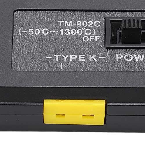 Termometro Digitale con Sonda Tipo K, Display LCD, Range -50~+300°C, ABS, per Applicazioni Industriali