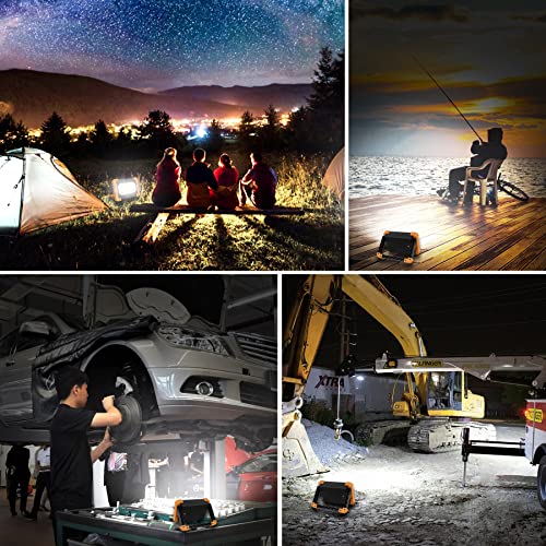 NATPOW Faro LED Ricaricabile, Luci da Lavoro