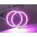 Qiuko 4pcs LED RGB 80mm Multi-Color Angel Eyes Halo Rings Kits for Cars Headlights and Fog Housing Lamp Compatible for Car & Motorcycle, fog light Headlights Retrofit