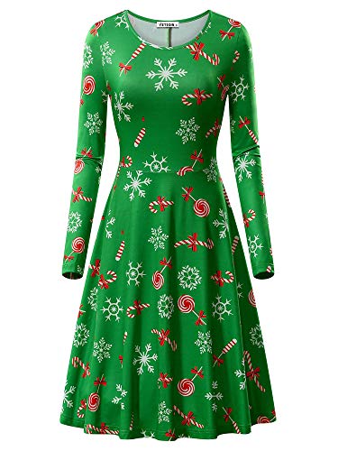 Womens Ugly Christmas Xmas Dress Long Sleeve Casual Aline Party |  Desertcart Haiti
