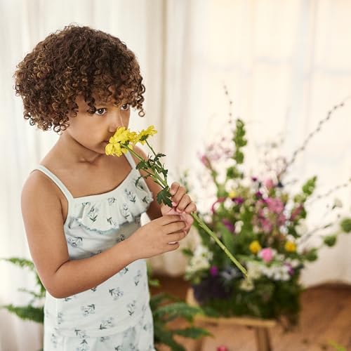 Image of Modern Moments by Gerber Baby Girls' 4-piece Set (2 Flutter Sleeve Top & 2 Ruffle Wide Leg Short)