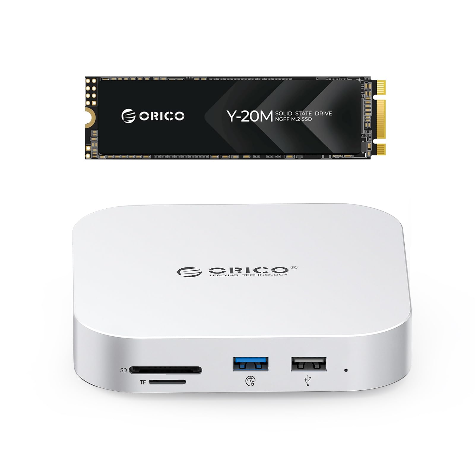 Amazon.com: ORICO MiniLink 5Gbps Mac mini M4 Hub(M410P) + 1TB M.2