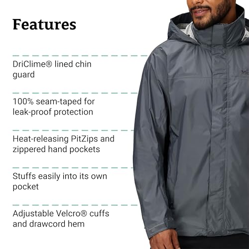 Image of MARMOT Men's Precip Eco Waterproof Rain Jacket - 100% Recycled, Breathable, Lightweight, Packable Raincoat