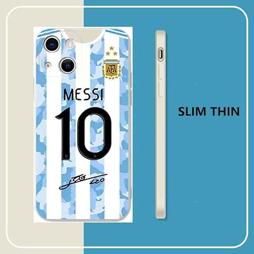 Zermu Cokcoip For Iphone 12 Case, Superstar Fashion Full Protection Soft Silicone Tpu Shock Absorption Bumper Cover Case For Iphone 12 6.1Inch, Lionel Messi-10-Soccer-Argentina Flag #TOP6