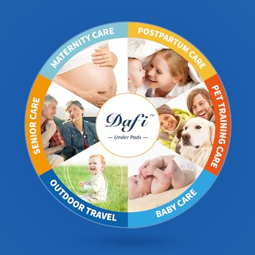 Image of DAFI Disposable Incontinence Bed Pads, 30 inchx 36 inch(200 Count) Thick Underpads, Effective Odor Control Pee Pads, Chucks Pads, Protection for Elderly, Adults, Babies, Pack of 4