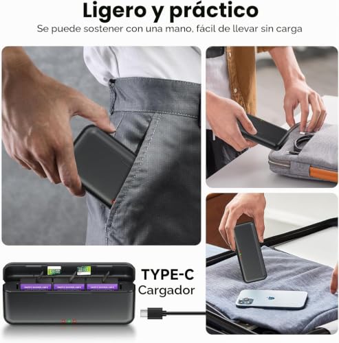 Batería Osmo Action 5 Pro con cargador triple para evitar cortes 6