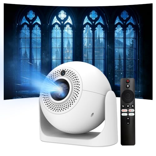 Auto Focus Mini Projector Built-in APPS, Portable Projector with WiFi and Bluetooth, Auto Keystone...