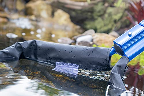 Pondh2O Heavy Duty Water Garden Koi Fish Pond Sludge Skimmer Net Head 18", With Telescopic Pole Extends To 9 Foot #TOP6