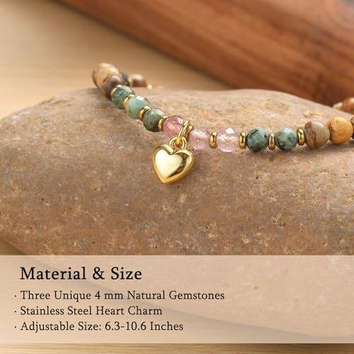Birthday Gifts for Her Women Unique Natural Stone Bracelet, Women Teen Girls Trendy Stuff Gifts for Daughter Granddaughter Niece, Suitable As A Gift on Christmas Valentines Day Graduation3