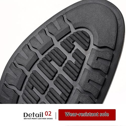 Men's Genuine Leather Breathable Three-Piece Shoes, Business Wedding Groomsmen Dress Shoes with Soft Upper, Anti-Slip Sole Suitable for Business Gentlemen3