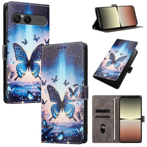 Étui Sony Xperia 1 VI 2024 housse portefeuille en cuir papillon