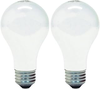 GE 63002 29-Watt 430-Lumen General Purpose Halogen A19 Light Bulb, Soft White, 2-Pack