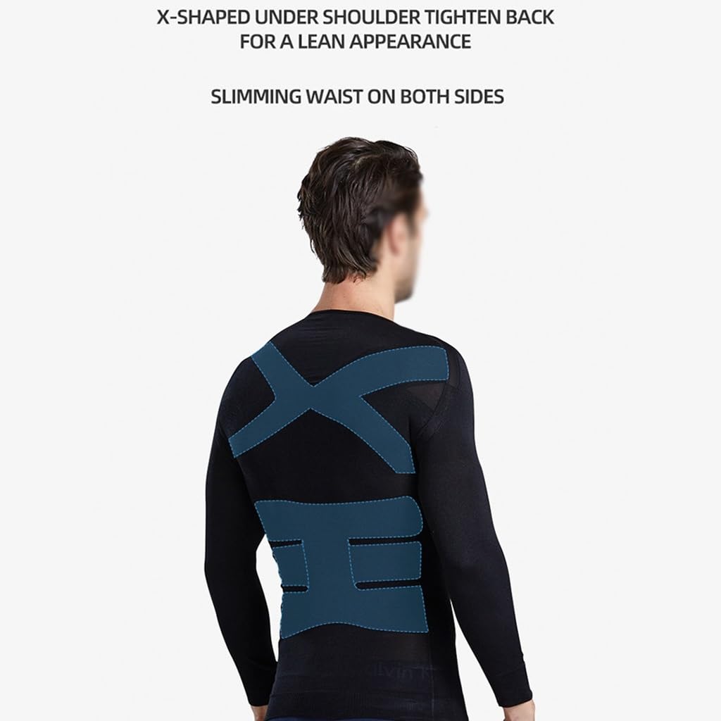 HLTYGWX Herren-Shapewear, Nahtloser Hide-Kompressions-Schlankheits-Bauchanzug, atmungsaktive Weste, Taillentrainer