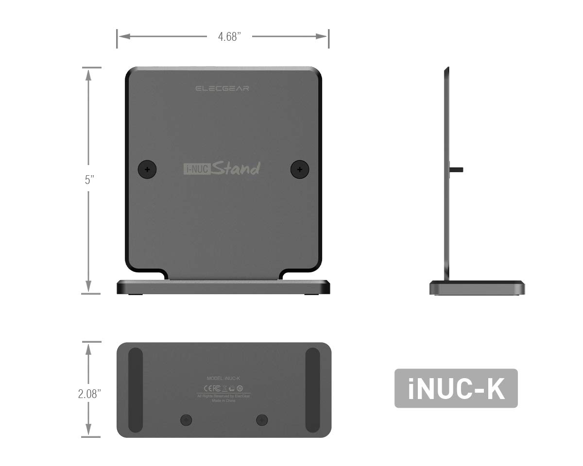 iNUC Vertical Stand for Intel NUC Mini PC, Aluminum Case Desktop VESA