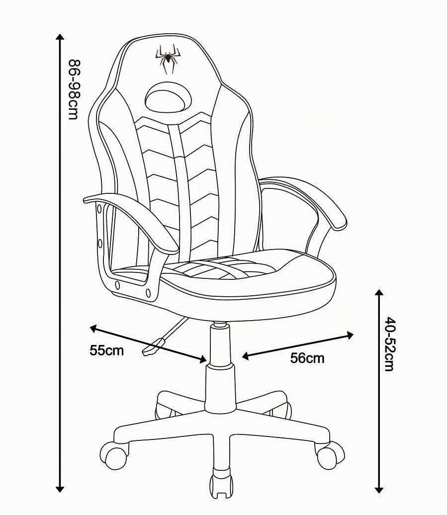 Home Heavenly®- Silla Gaming Win, Silla giratoria para niños, niñas, sillón Gamer con Ruedas ergonómico diseño Moderno, para Estudio, habitación Juvenil Escritorio, en tamaño pequeño (Azul)