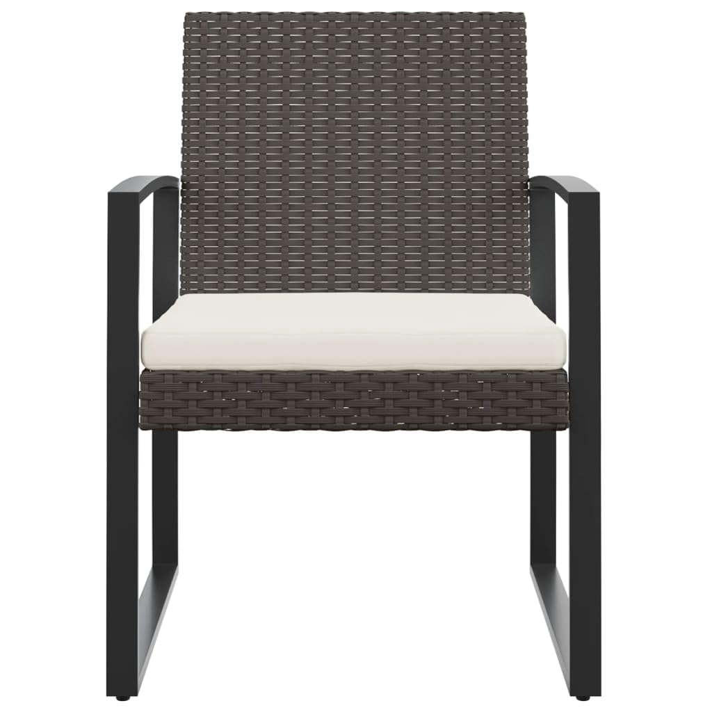 vidaXL Sedie da Pranzo da Giardino 2 pz Nere in Rattan PP