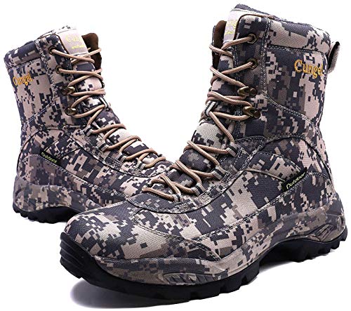 cungel Men's Tactical Military Boot Waterproof Digital Camo Work Combat Boots 8 Inch Lightweight Breathable Durable High-Cut(Digital camo,11)