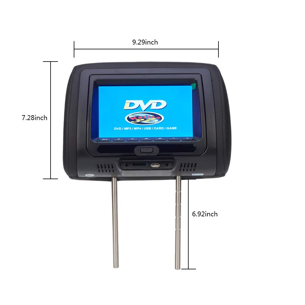JSCARLIFE Pantalla de resolución para reposacabezas de coche, 800 x 480 megapíxeles
