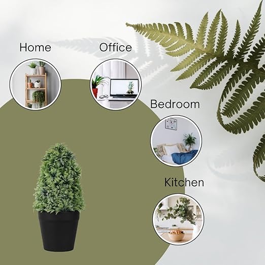 Image of Artificial Artificial Plants Fake, Artificial Plants Indoor for Home Office Farmhouse Bathroom Shelf Decor Interior Kitchen Cabinet | 36 cm