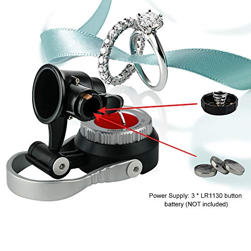 Lupa de joias Lupa Lupa com iluminação LED 15X / 25X / 55X Ampliação para colecionador de selos joal