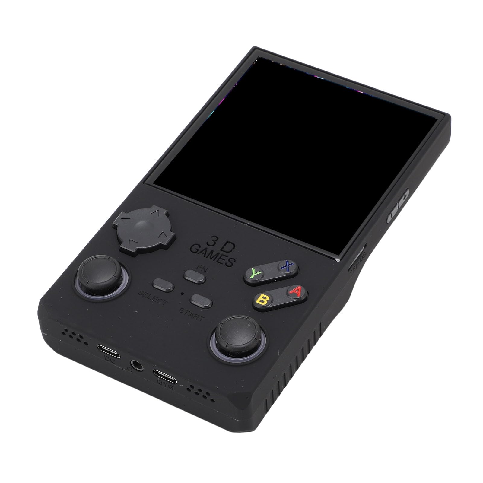 Tonysa Consola de Juegos Portátil de 4 Pulgadas, Consola de Juegos Retro con Tarjeta de 256 GB, Batería RK3326 de 8 GB de RAM y 4000 MAh, Pantalla HD de 720x720 (BLACK)