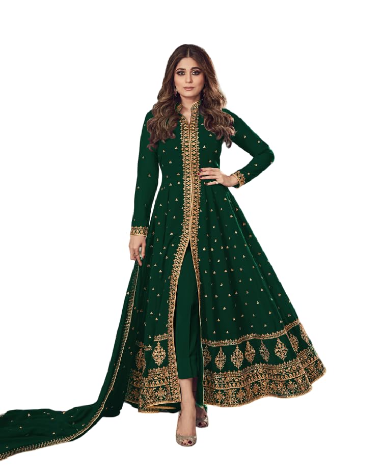 Image of Henith Collection Indian /Pakistani Ethnic Wear Embroidered Anarkali Suit Anarkali Gown for Women