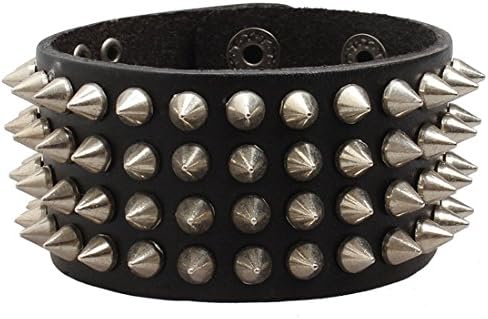 3 Skulls Brown Leather Goth Steampunk Bracelet Emo Punk Cyber Wrist Cuff Mens Womens Wristbands Biker Rock Vintage Gothic Style Adult Mens Bracelets Womens Bracelet Wrist Band Cyber Goth