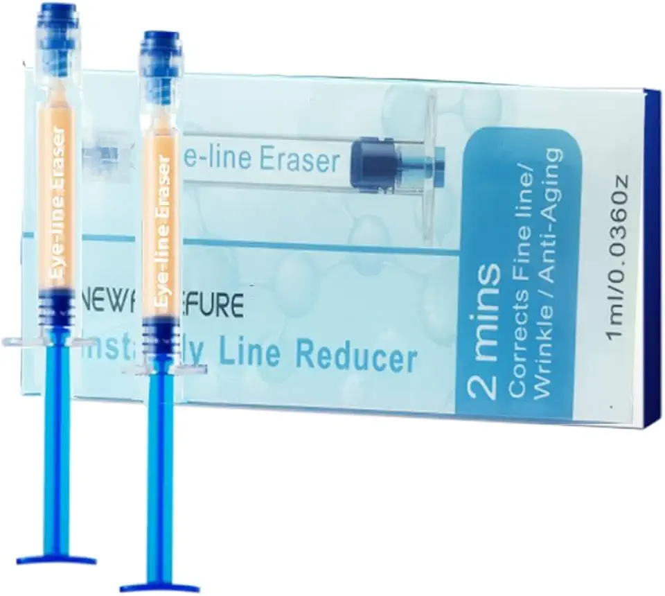 Apagador de linha de bolsas sob os olhos e rugas, 2 pacotes atualizam creme instantâneo para os olhos para remoção de inchaço, fórmula antienvelhecimento, hidratação e suavização de rugas com