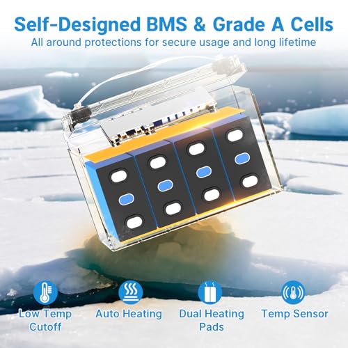 Image of Redodo 12V 100Ah Self-Heating Lithium Battery for RV, Boats, and Solar Home Systems